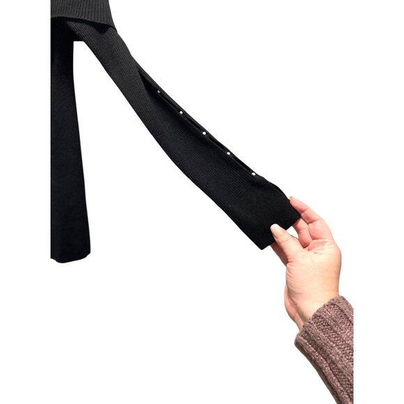 White House Black Market Off Shoulder Sweater Black Size SP - Picture 8 of 12